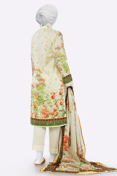 Green Printed 3PC From Sohaye By Diners