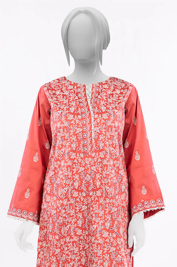 Peach Printed Kurti From Sohaye By Diners