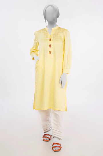Yellow Stylised Kurti From Sohaye By Diners