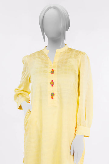Yellow Stylised Kurti From Sohaye By Diners