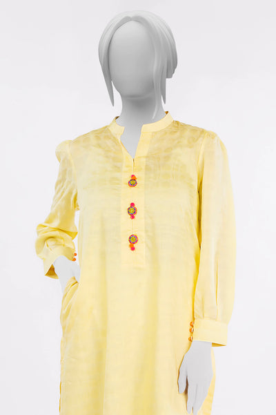 Yellow Stylised Kurti From Sohaye By Diners