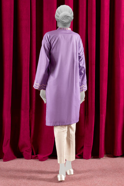 Purple Embroidered Kurti From Sohaye By Diners