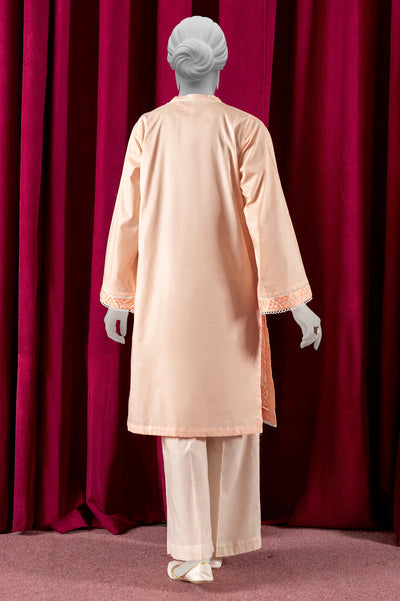Peach Embroidered Kurti From Sohaye By Diners