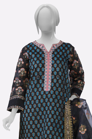 Black Embroidered 3PC From Sohaye By Diners