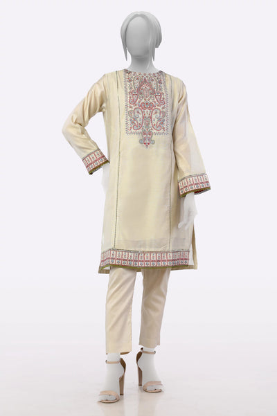Cream Embroidered Kurti From Sohaye By Diners