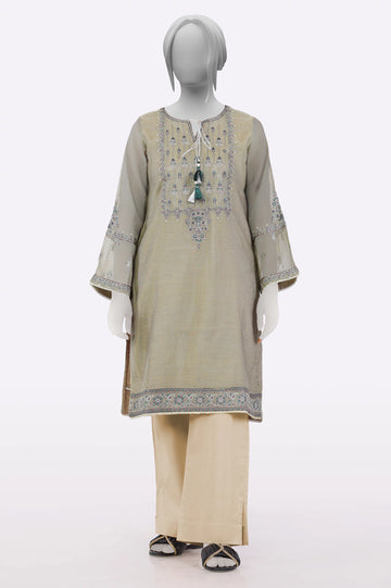 Brown Embroidered Kurti From Sohaye By Diners