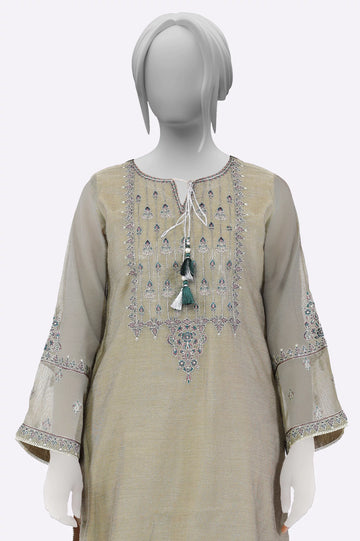 Brown Embroidered Kurti From Sohaye By Diners