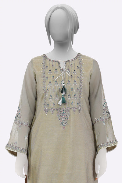 Brown Embroidered Kurti From Sohaye By Diners
