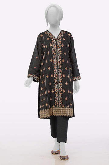 Black Embroidered Kurti From Sohaye By Diners
