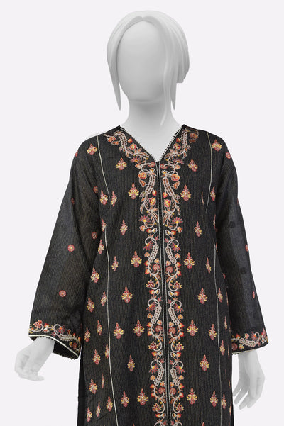 Black Embroidered Kurti From Sohaye By Diners