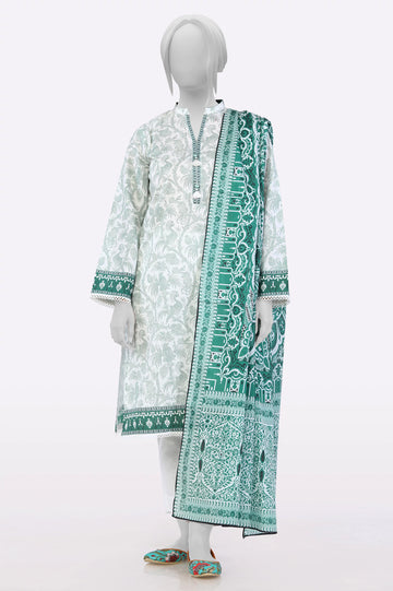 Light Green Printed 3PC From Sohaye By Diners
