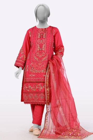Pink Embroidered 3PC From Sohaye By Diners