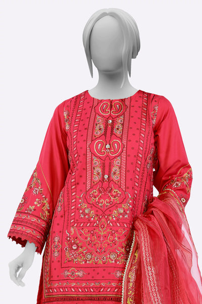 Pink Embroidered 3PC From Sohaye By Diners
