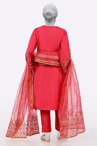 Pink Embroidered 3PC From Sohaye By Diners