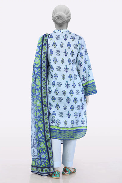 Sky Blue Printed 3PC From Sohaye By Diners