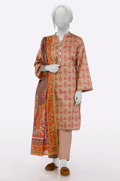 Brown Printed 3PC From Sohaye By Diners
