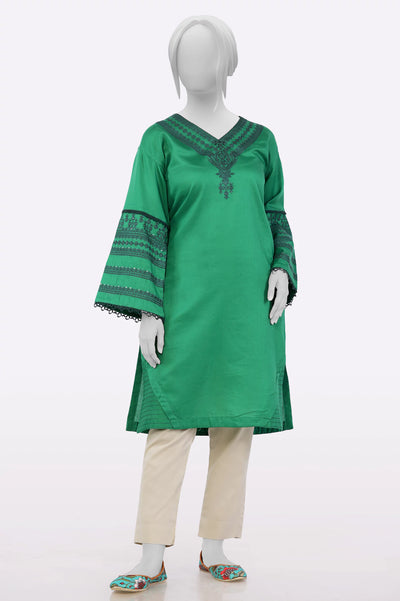 Dark Green Embroidered Ready To Wear Kurti From Sohaye By Diners