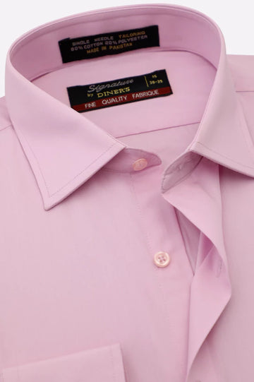 Pink Plain Formal Shirt