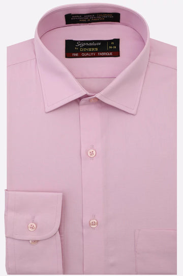 Pink Plain Formal Shirt