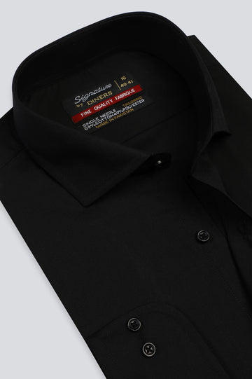 Black Plain Formal Shirt 23395 new