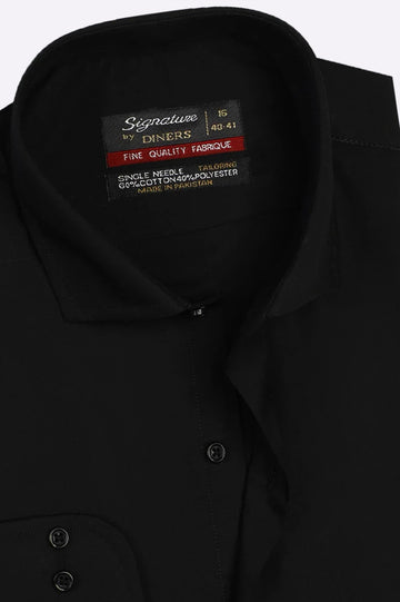 Black Plain Formal Shirt
