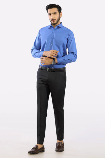 Blue Plain Formal Man Shirt