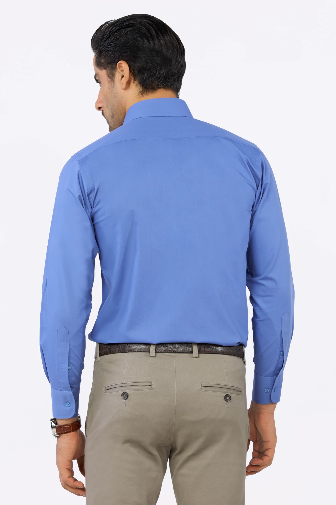 Dark Blue Plain Formal Shirt From Diners