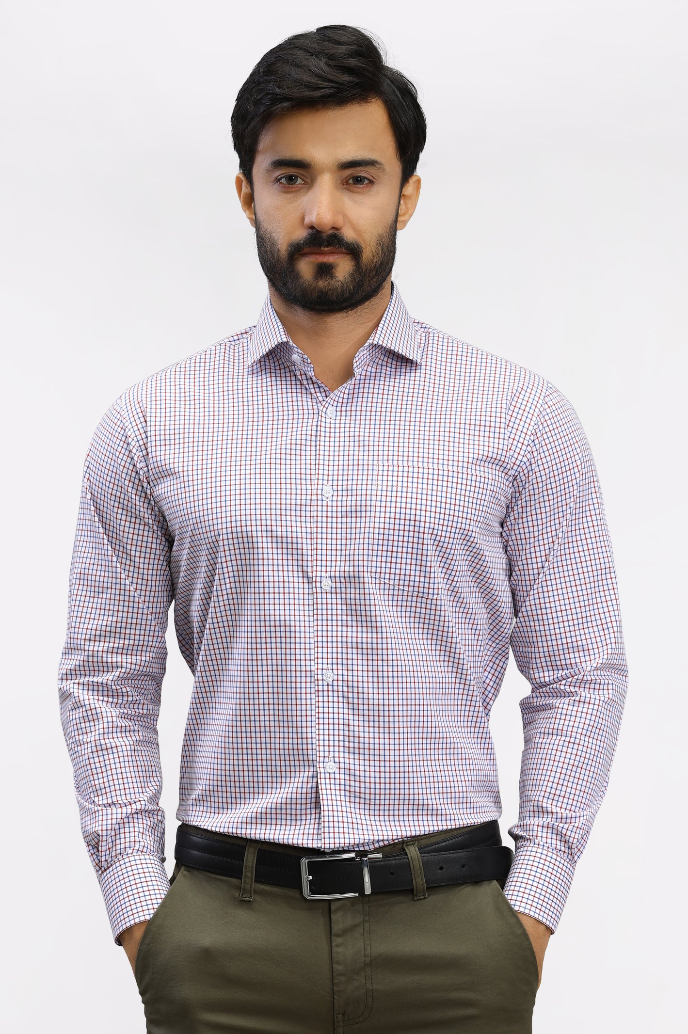 Multicolor Mini-Check Formal Shirt – Diners Pakistan