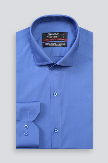 Royal Blue Plain Formal Shirt