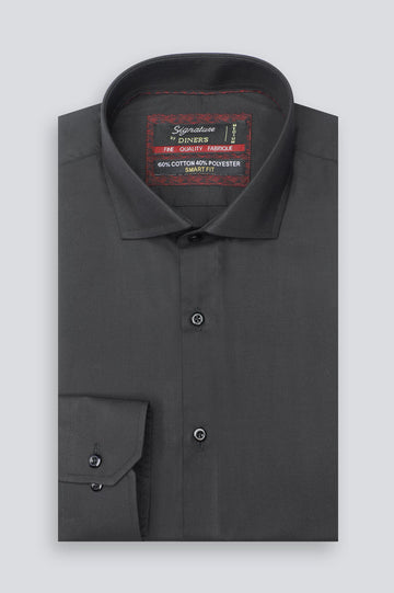 Black Plain Formal Shirt