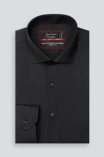 Black Plain Formal Shirt