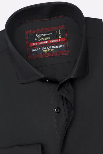 Black Plain Formal Shirt