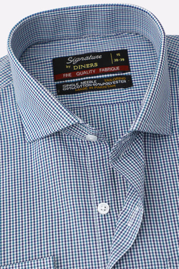 Multicolor Mini-Check Formal Shirt