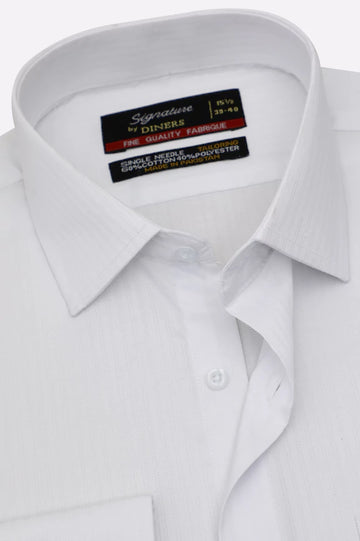 White Stripes Formal Shirt
