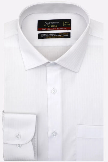 White Stripes Formal Shirt