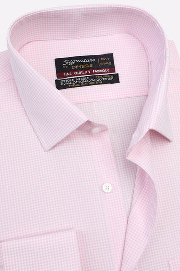 Pink Check Formal Shirt