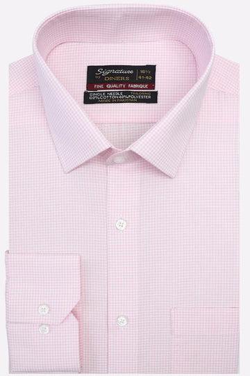 Pink Check Formal Shirt