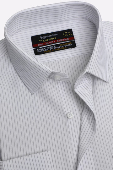 White Stripes Formal Shirt