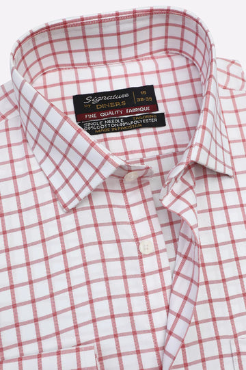 Red Check Formal Shirt 3-6-2026
