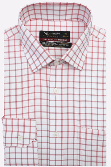 Red Check Formal Shirt 3-6-2026