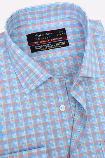 Multicolor Windowpane Check Formal Shirt