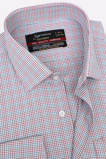 Multicolor Mini-Check Formal Shirt