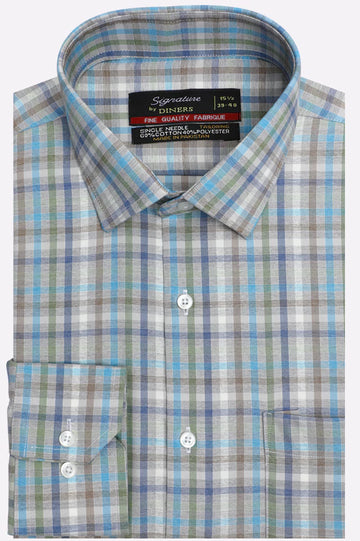Multicolor Glen Plaid Check Formal Shirt