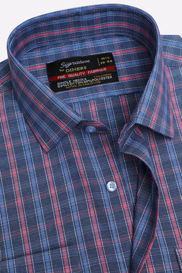 Blue Check Formal Shirt