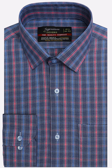 Blue Check Formal Shirt