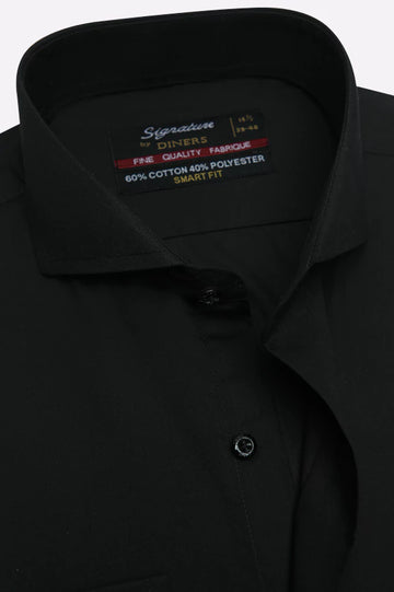 Black Plain Formal Shirt