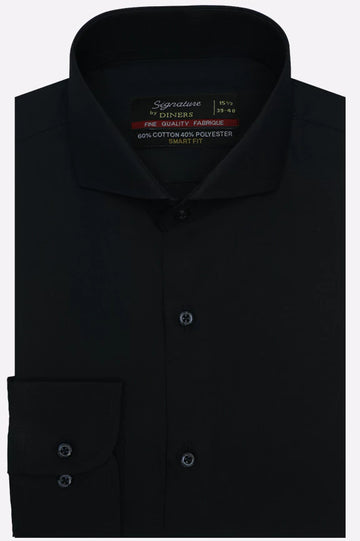 Navy Blue Plain Formal Shirt