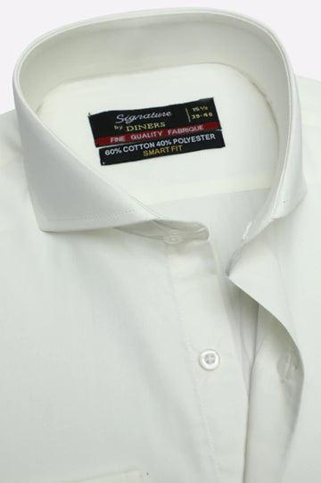Off White Plain Formal Shirt
