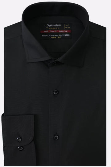 Black Self Textured Formal Shirt