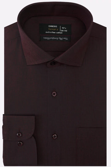 Maroon Plain Formal Shirt